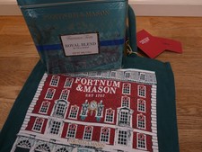 Fortnum & Mason Canvas Bag (NWT) & Time For Tea Royal Blend Teabag Tin (Empty)