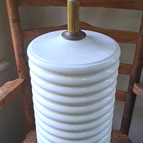 White ribbed ceramic - white,