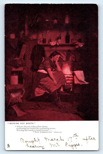 Postcard nursing her wrath - nursing,