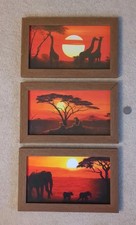 Framed African Sunset Wall Art