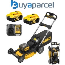 Dewalt DCMWP134P2 XR 48cm Push Lawn Mower 2x18V Next Generation Twin Blade 2x5ah