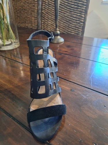 Shoe black wedge - shoe, wedge.