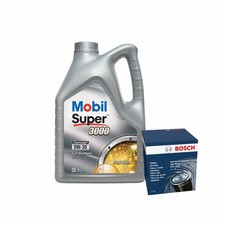 Bosch Oil Filter Engine Oil Service Kit 0W30 5L Mobil Super 3000 Formula F