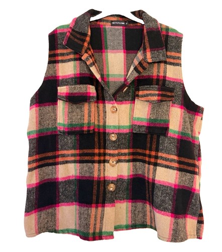 Plt checked sleeveless - checked,