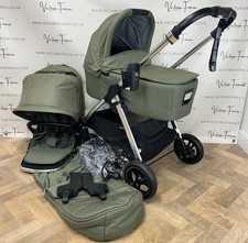 Mamas And Papas Flip xt3 Pushchair & Carry Cot Travel System - Juniper Green