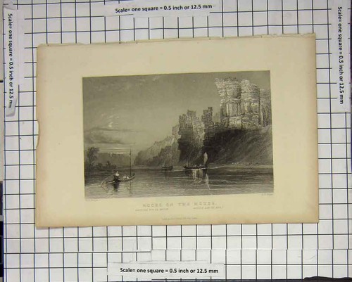 Original old antique print - original,