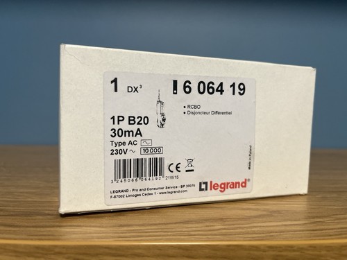 Legrand 20amp rcbo - legrand, 30ma