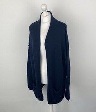 Nicole Farhi Heavy Merino Wool Cardigan Open Front Chunky Sz Small Ladies Womens
