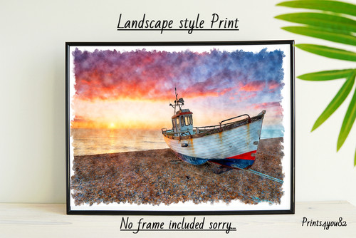 Beach seaside print poster - beach,