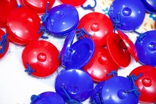 2 Flamenco Spanish Castanets Kids Red Blue Dance Party Birthday Rhythm Christmas