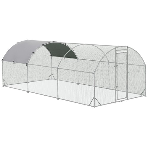 Large galvanised chicken - galvanised, coop