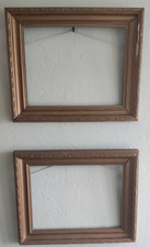 Pair Antique Ornate Gilt Wood & Gesso Gold Picture Frames -  some restoration