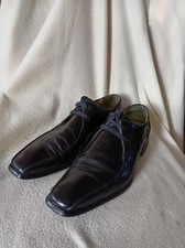 OLIVER SWEENEY Venice GIBSON Black Leather Shoes Size UK 7