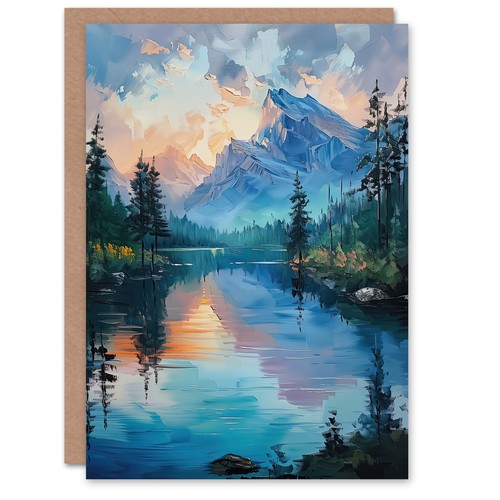 Greeting card lake - greeting,