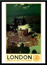 A3 - London GWR Railway Travel 1938 VINTAGE RETRO Posters Print Old Style #12