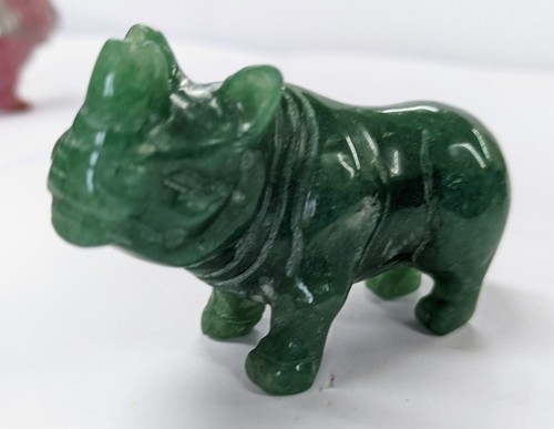 Rhino hand carved gemstone - carved,