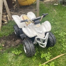 Kids  White 12v Ride On Suspension Quad Bike 2 SPEED