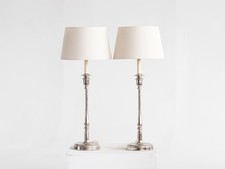 Ralph Lauren Chrome Table Lamps, Late 20th Century
