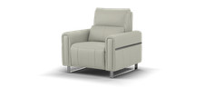 Sofology The Ravello Light Grey Embossed Leather Power Recliner Chair RRP £1099