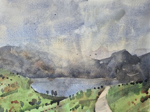 Scotland scenery watercolour - scotland,