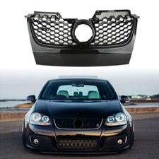 FOR VW GOLF MK5 GTI CARBON FIBRE BLACK HONEYCOMB MESH FRONT BUMPER CENTRE GRILLE