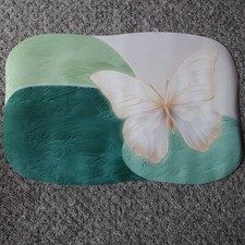 BN Shaped, Butterfly NonSlip Mat Rug-Use IN Bath/Shower or Out, Waterproof Base 
