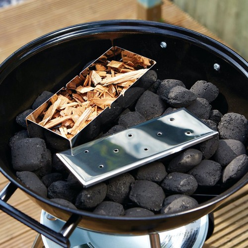 Stainless steel bbq smoker box - stainless,