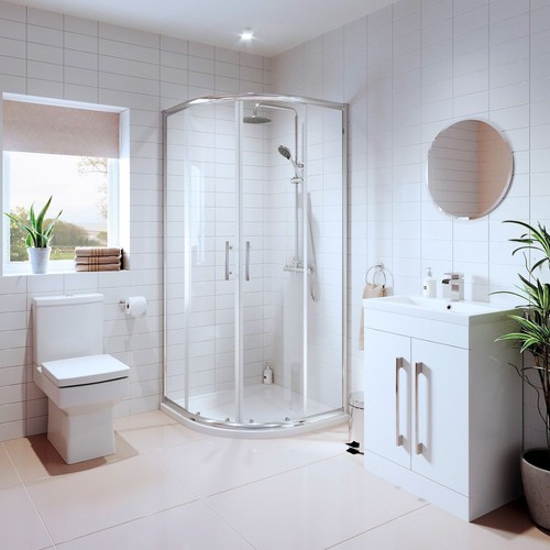 Bathroom suite quadrant - bathroom,