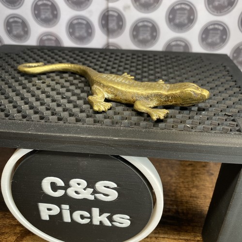 Vintage solid brass - vintage, lizard