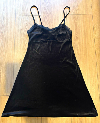 Black satin full slip - black, chemise