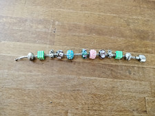 In The Style Pandora Full 11  925 Silver Charms On Bracelet Great Condition.