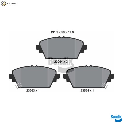 Brake pad set disc - brake,
