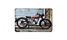 Excelsior 125 Motorbike Sign Metal Retro Aged Aluminium Bike