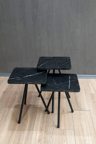 Square metal leg - square, 3-piece