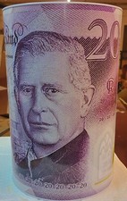 Money Box Tin £5 £10 £20 £50 Pound Note Design Kids Saving Cash PIggy Bank Box N