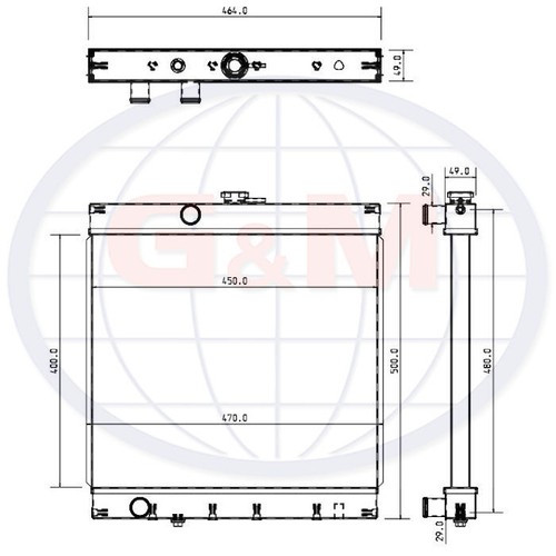 Radiator for kubota lombardini - kubota,
