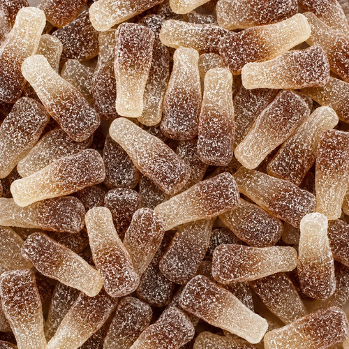 Fizzy cola bottles - bottles, from