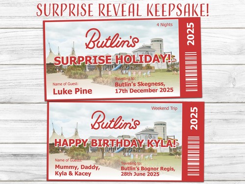 Butlins ticket birthday - ticket,, or