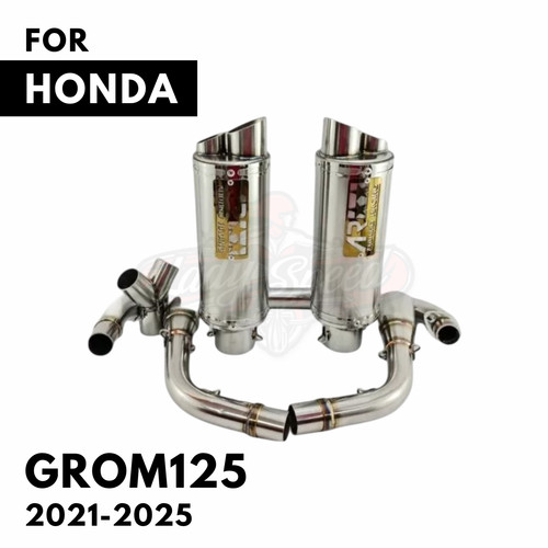 Silver dual mount exhaust - dual,