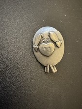 "JJ" Jonette Jewelry vintage Pewter pig Pin