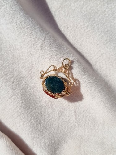 Vintage 9ct gold swivel fob - gold,
