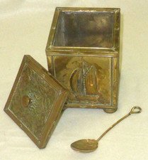 Antique Brass Tea Caddy
