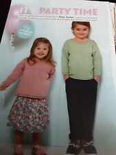 2 knitting patterns for Party Time, Childs Jumper & Lace Wellie Toppers