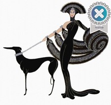 Erte Art Deco Lady with