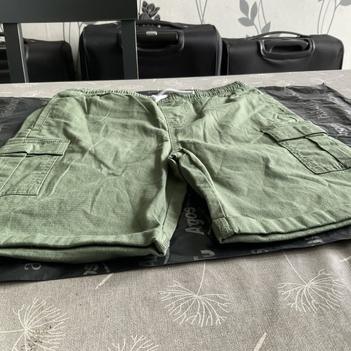 Boys army green cargo shorts - cargo,