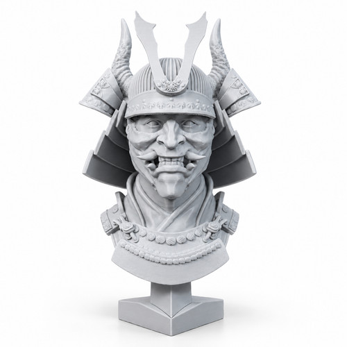 Samurai warrior bust - warrior, 3d