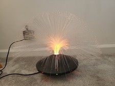 UFO FIBRE OPTIC LAMP  RETRO LIGHT DISPLAY COLOUR CHANGING