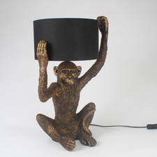 Monkey Table Lamp - Antique