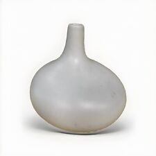 MORE Signed  Single Rose Vase White Porcelain Smooth 15cmx 15cm Cylindrical