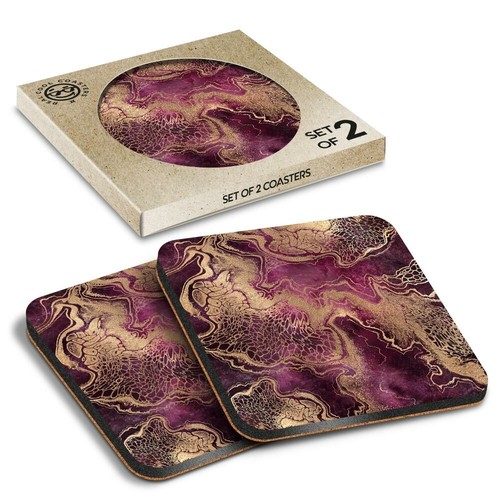 Boxed square coasters - 2, x